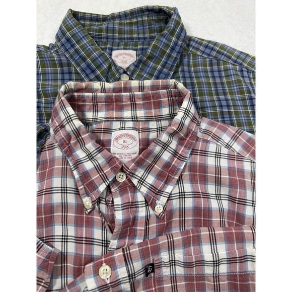 Brooks Brothers 346 Other - Brooks Brothers 346 Mens XL Short Sleeve Plaid Button Down Shirt Bundle 2 Pack